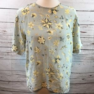 Robbie Bee Silk Blouse with Key hole back